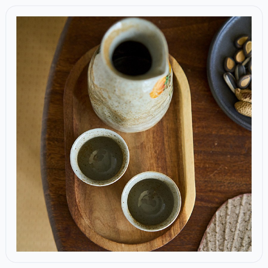 Hand Drawn Sunflower Retro Ceramic Wine Dispenser